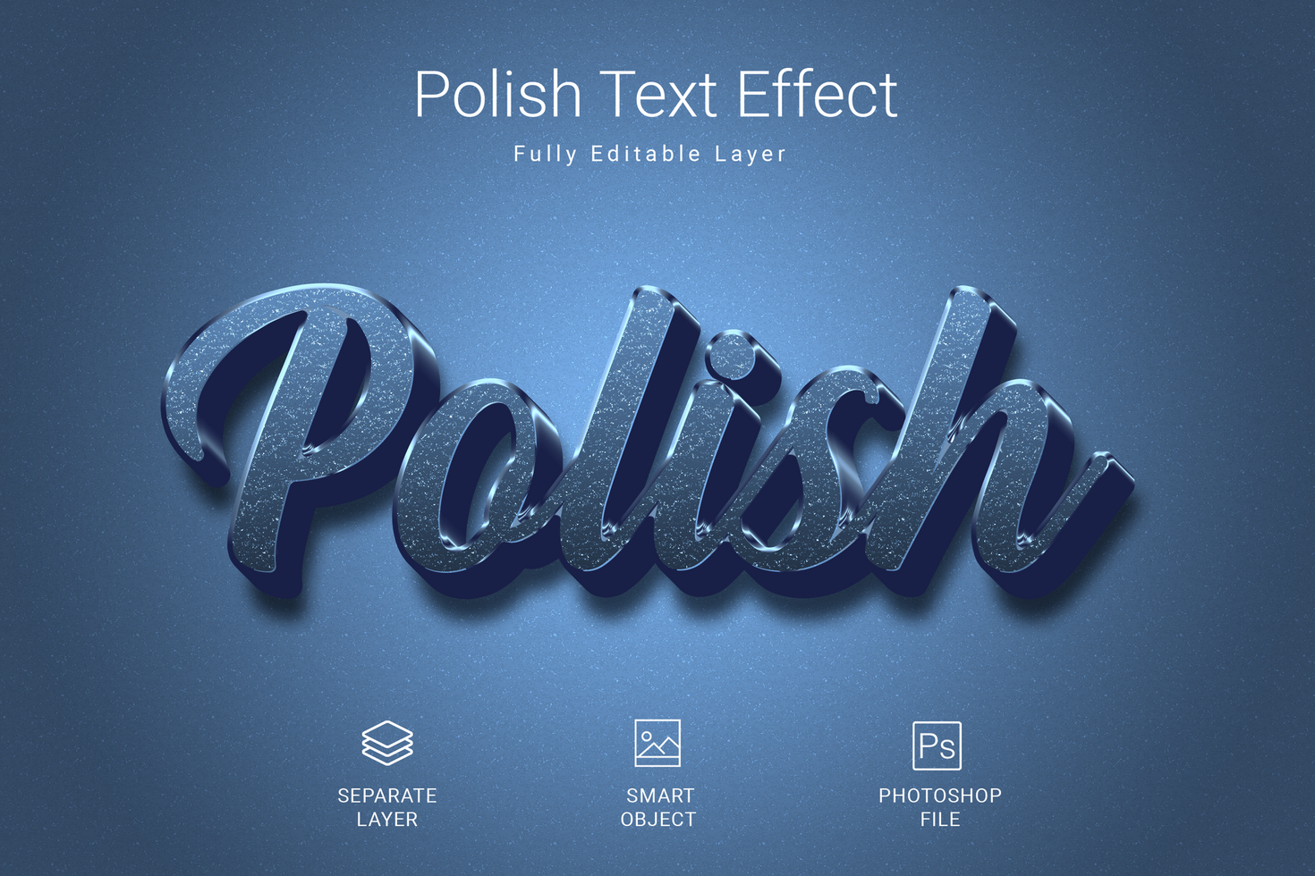 Polish Text Style Effect Mockup Template psd