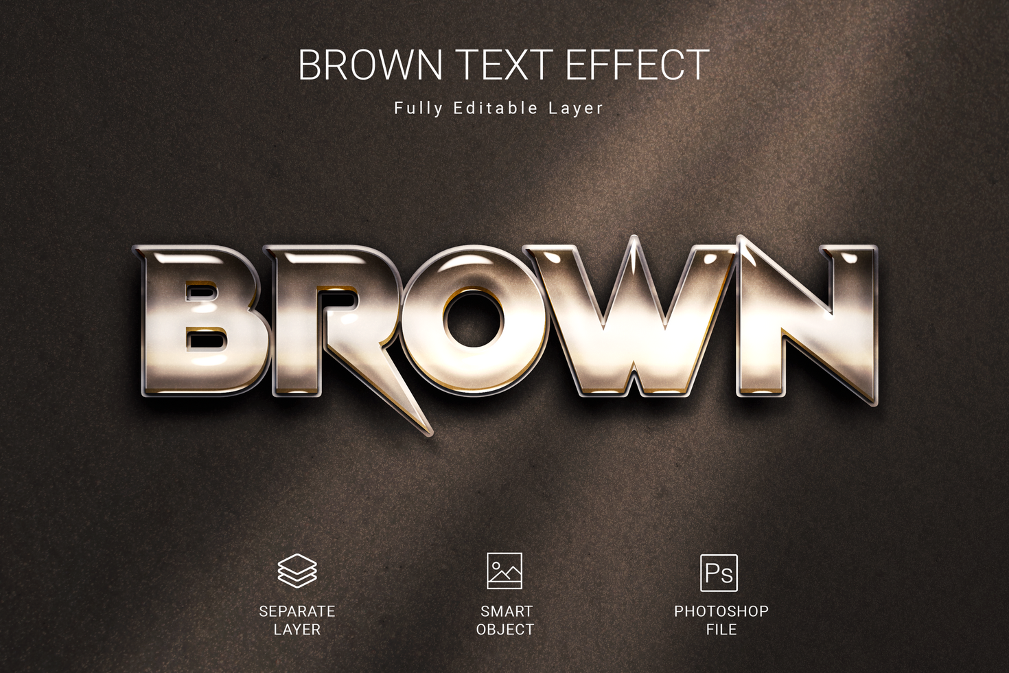 Brown Text Style Effect Mockup Template psd