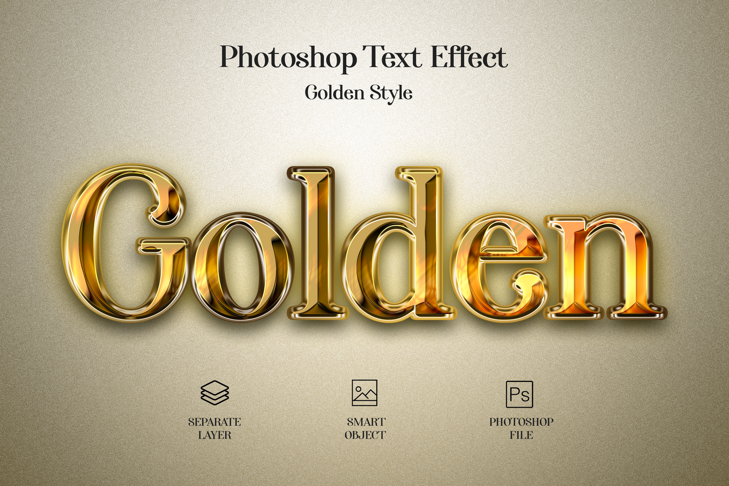 Golden Text Style Effect Mockup Template psd