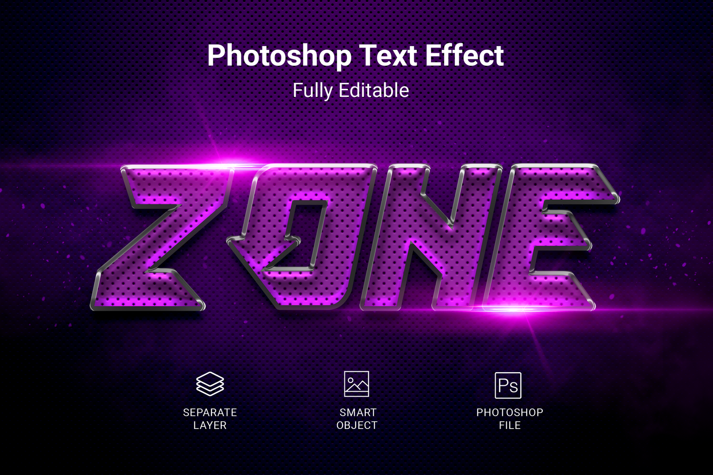 Zone Text Style Effect Mockup Template psd