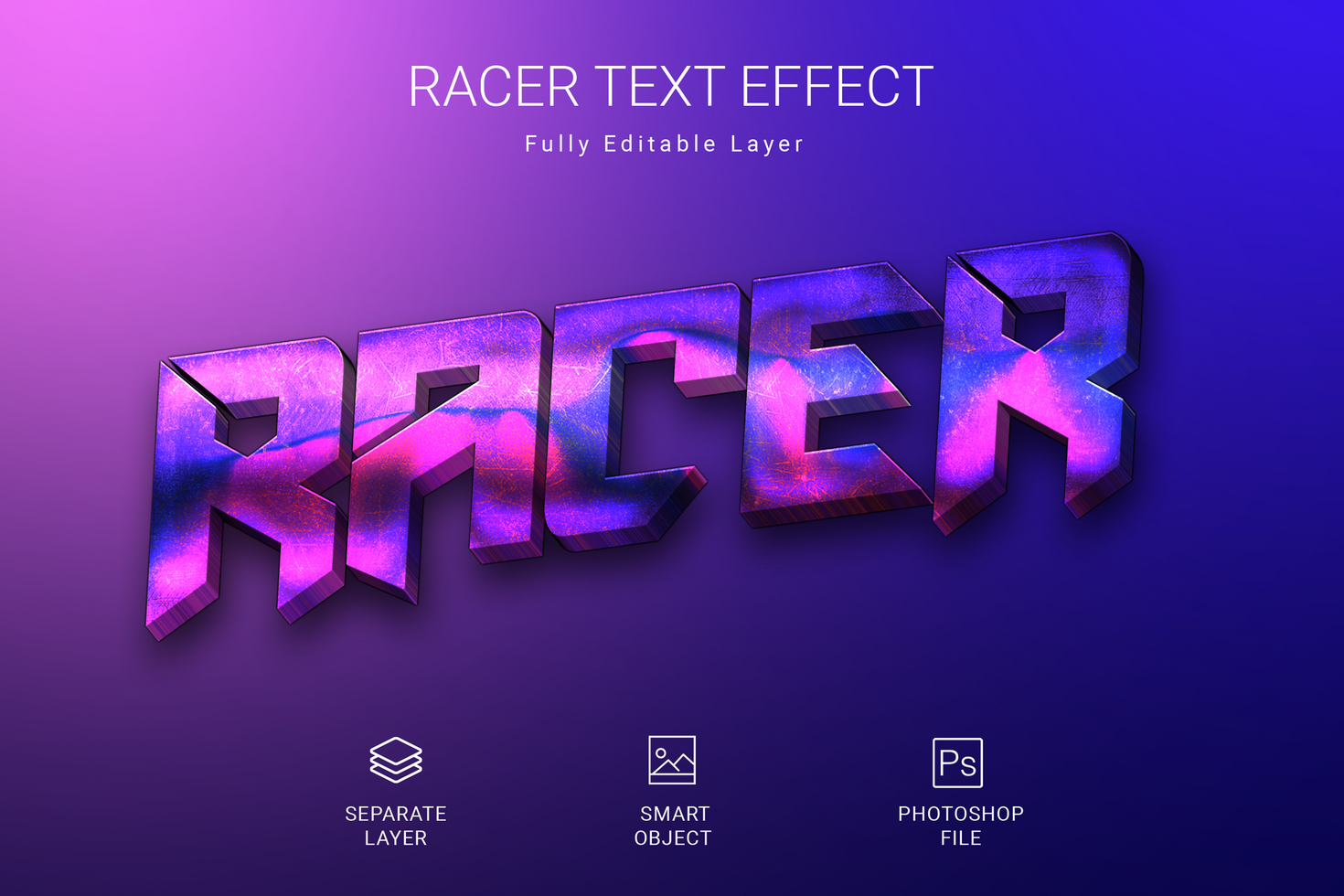 Racer Text Style Effect Mockup Template psd