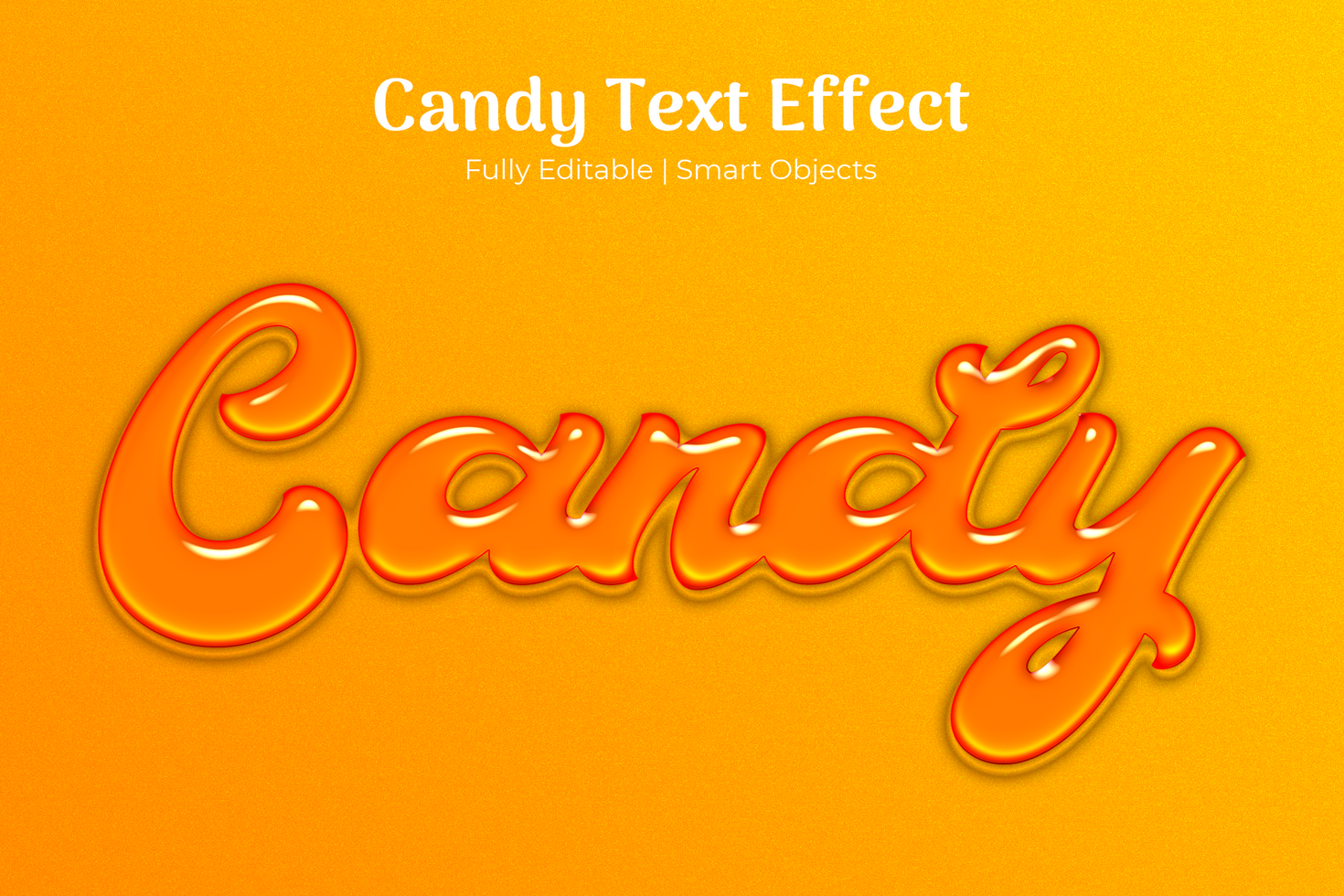 Candy Text Style Effect Mockup Template psd