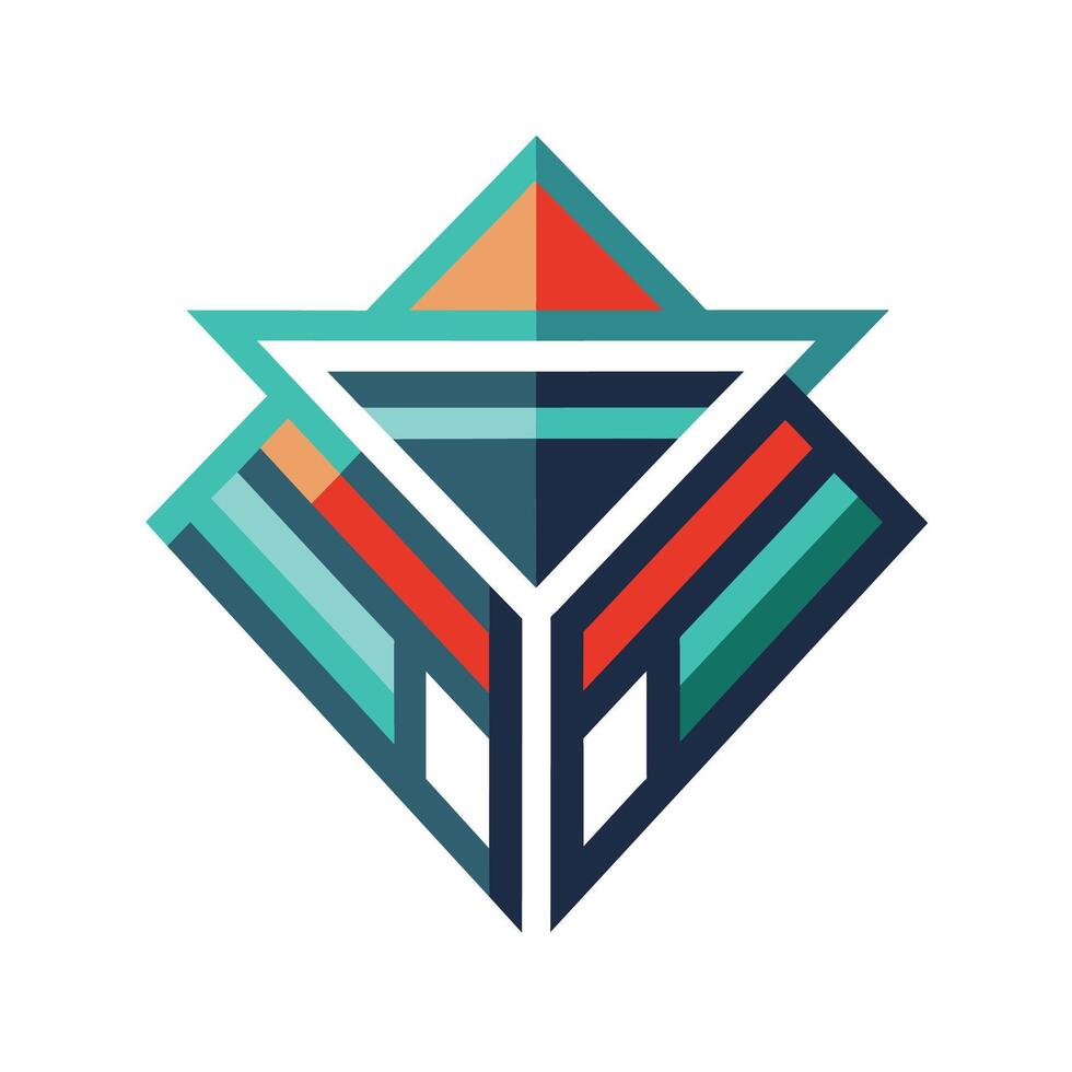 Abstract geometric shapes forming a minimalist logo design for a company, Abstract geometric shapes hinting at a minimalist logo for a transit system vector