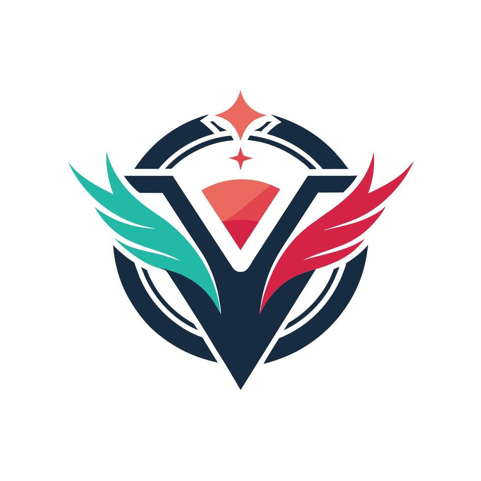 A logo featuring wings and a star, symbolizing creativity and innovation for a company, A clean and sophisticated logo representing creativity in advertising vector