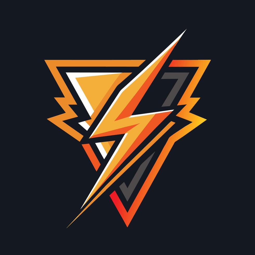 A logo featuring a bold letter design with a lightning bolt for a sports team identity, A Letter Logo Design With Lighting Thunder Bolt vector
