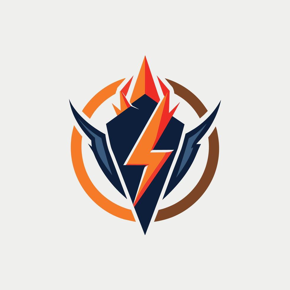 A minimalist logo featuring a bull head intertwined with a lightning bolt symbol, representing strength and energy, A minimalist symbol depicting the power of branding for a marketing firm vector