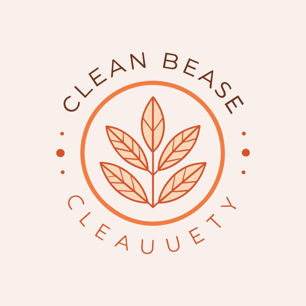 Clean and simple logo design for beauty brand, A minimalist logo for a clean beauty brand with a minimalist, text-based design vector