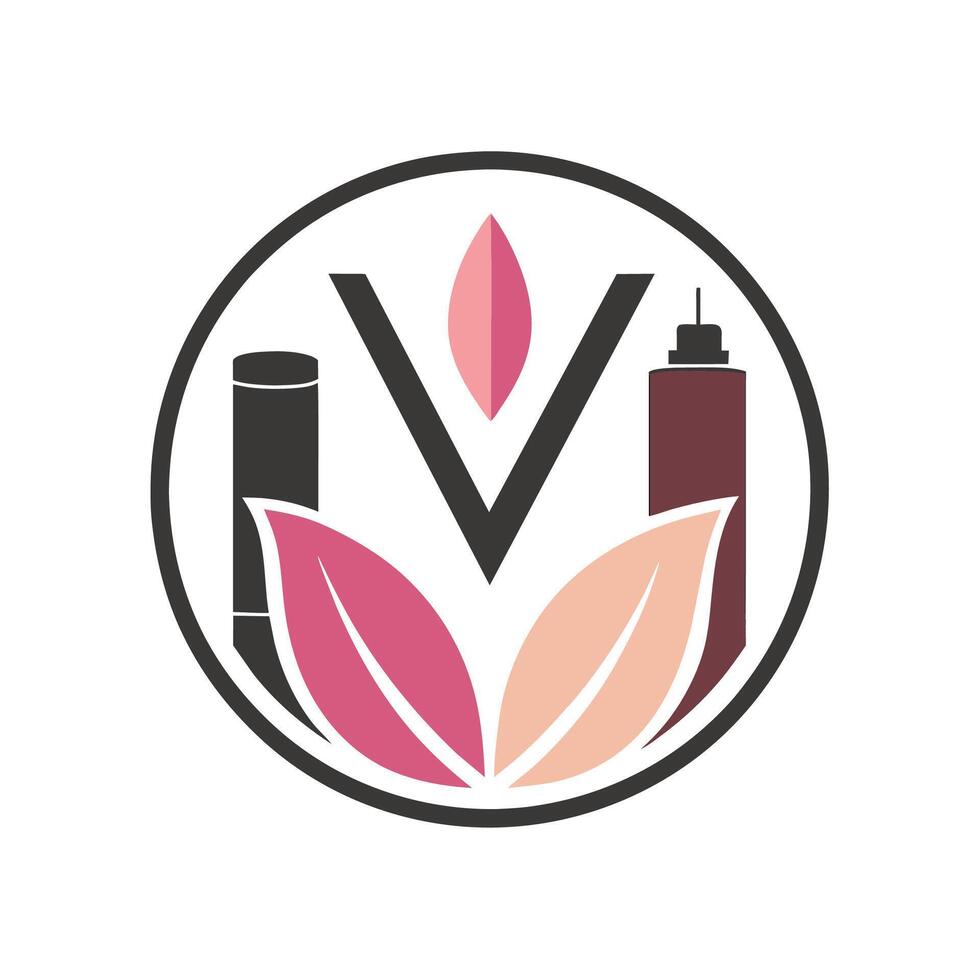 pulcro y minimalista logo diseño para un de moda productos cosméticos marca, un minimalista logo para un de moda maquillaje marca con un moderno, sans-serif fuente vector