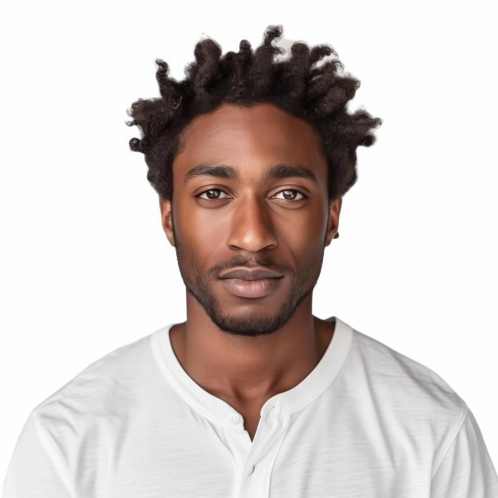 Portrait of a young African American man for fashion or lifestyle branding photo