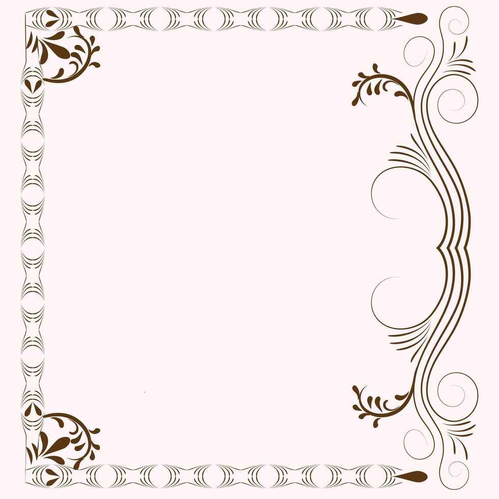 Free vintage flourish ornament frame for invitation card vector