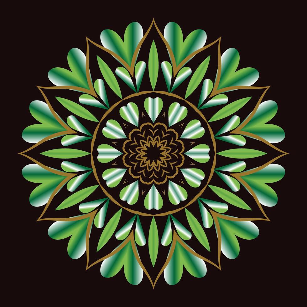 creative indian free multi colored floral mandala design vector