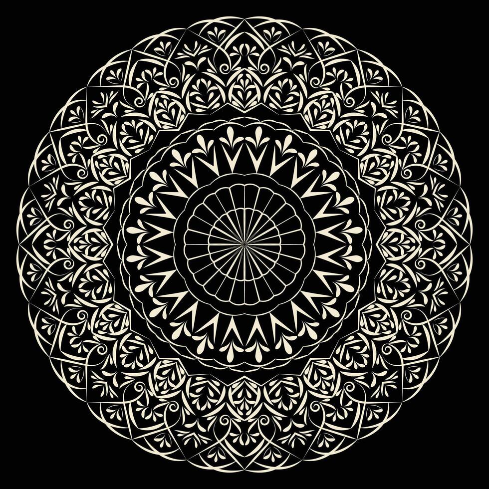 gratis lujo gráfico Arte Arábica mandala diseño vector