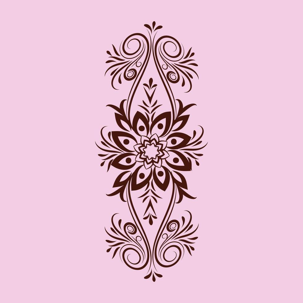 gratis elegante decorativo ornamental floral conjunto con ilustración vector