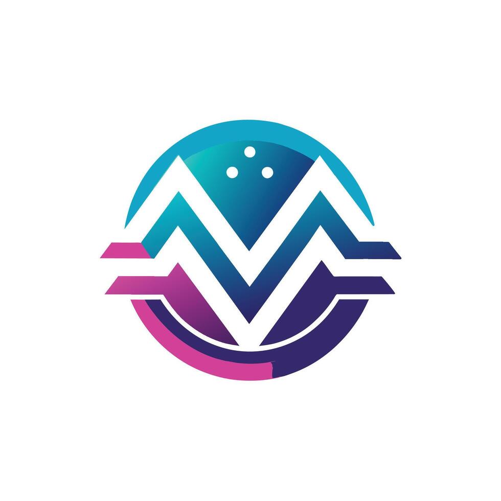 Logo design for a digital marketing company featuring mountains in the background, An abstract icon for a digital marketing company that values simplicity vector