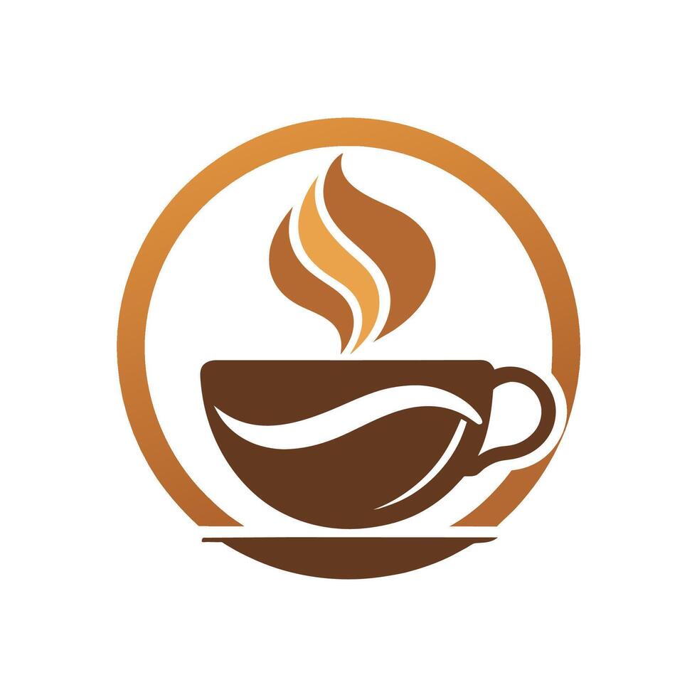 A cup of coffee emitting steam from hot beverage, A minimalist logo of a coffee cup with steam, minimalist simple modern logo design vector