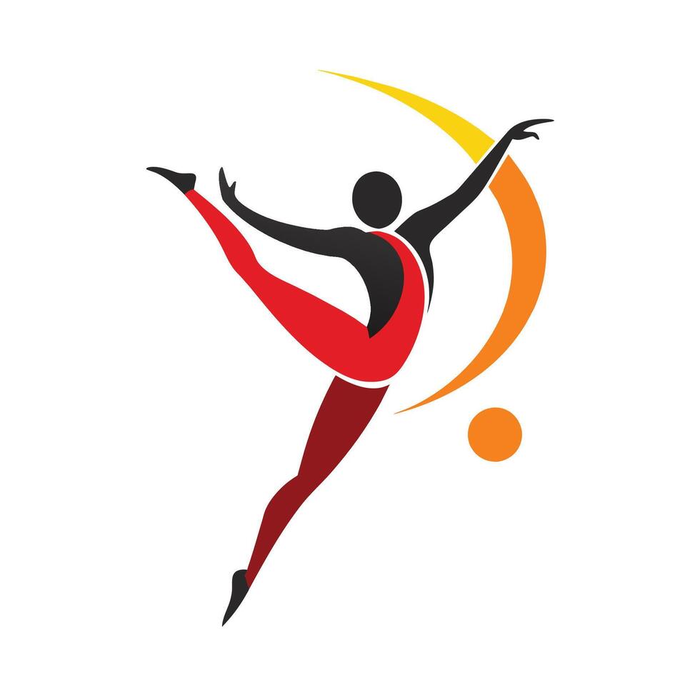 A man is executing a skillful trick with a ball, displaying agility and precision in his movements, An abstract interpretation of a fox in a minimalist logo vector