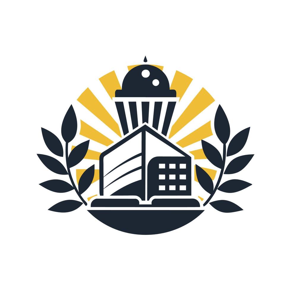 The logo of the University of Technology, showcasing an elegant design representing the art of storytelling, An elegant design representing the art of storytelling through film vector
