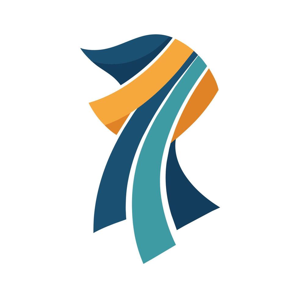 Minimalist logo design in blue and orange colors, creating an abstract and modern look, Craft a minimalist logo representing a modern wristwatch vector