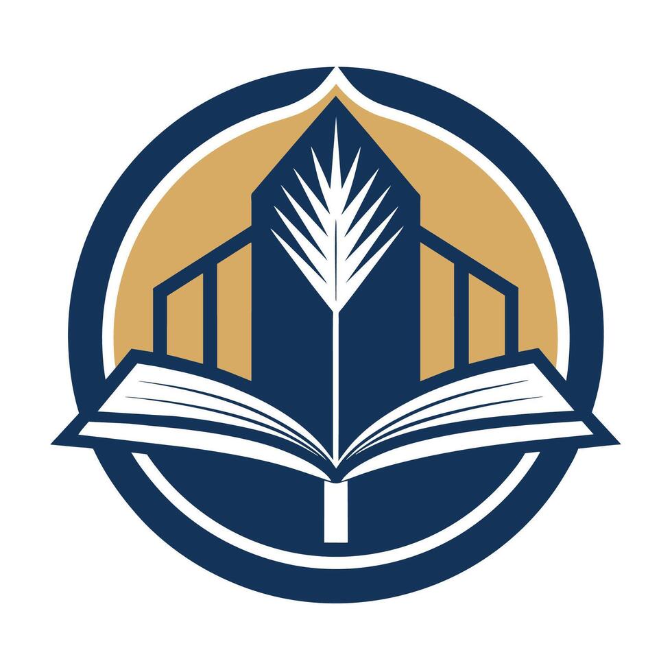 An open book displaying a tree growing inside its pages, Create a minimalist and timeless logo for a publishing imprint vector