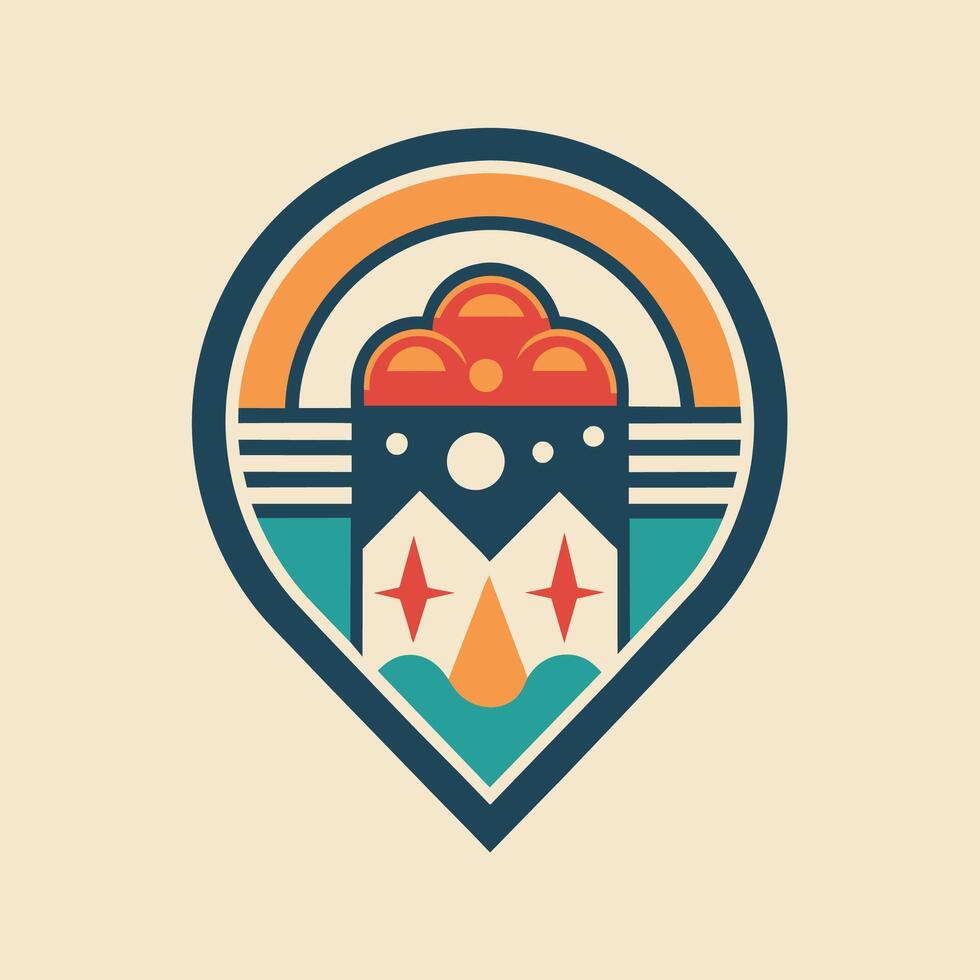 Logo featuring a ship, ideal for a neighborhood pizza restaurant, Create a minimalist logo for a neighborhood pizza joint with a retro, 1950s-inspired vibe vector