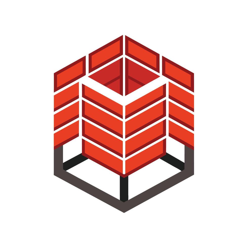 un logo diseño incorporando símbolos de ladrillos y acero vigas para un empresas marca identidad, diseño un logo utilizando símbolos de ladrillos o acero vigas en un moderno y limpiar estilo vector