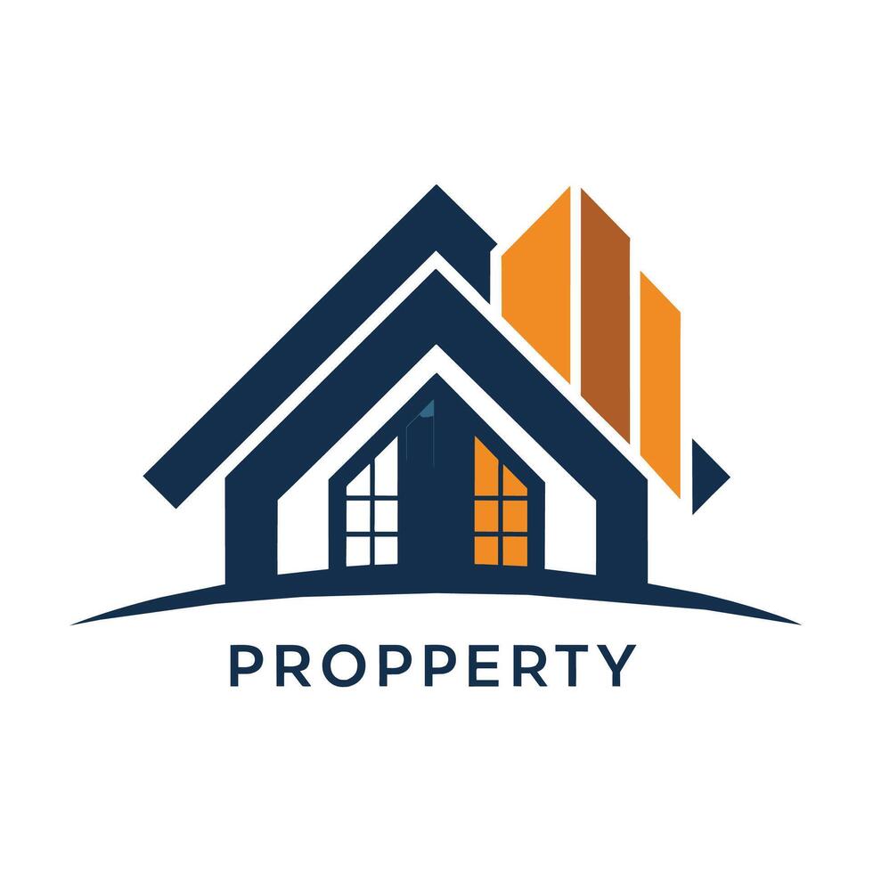 A house featuring a prominent sign that reads Property, indicating ownership or real estate, Craft a simple and sophisticated logo for a prestigious champagne brand vector