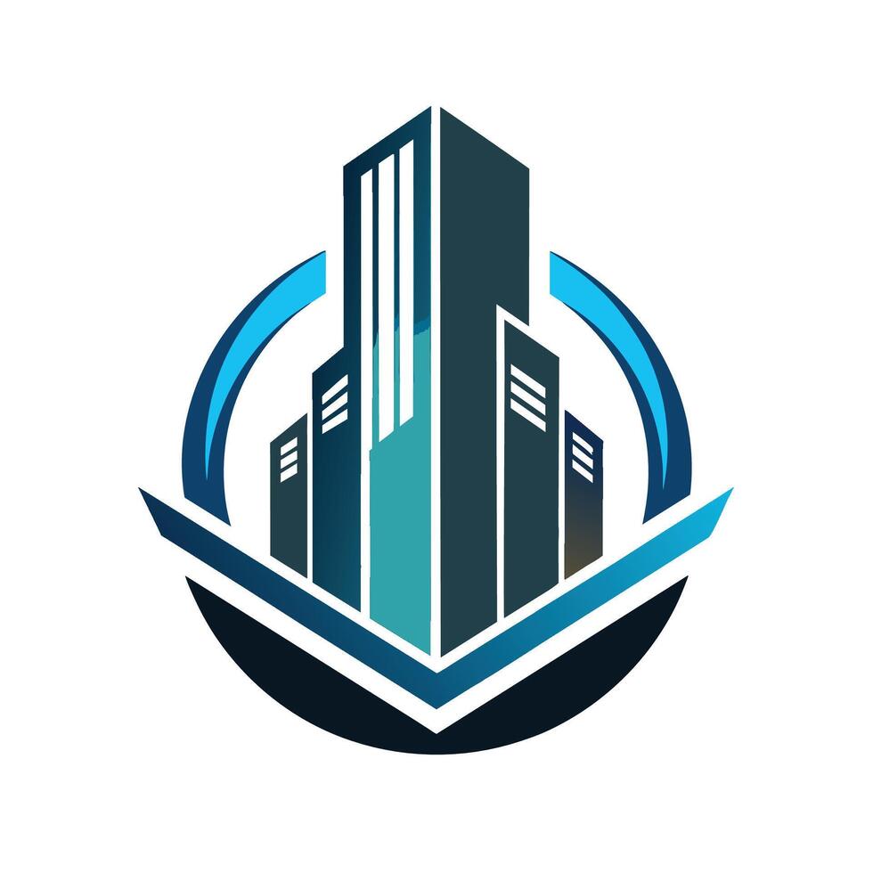 Logo design showcasing sleek and modern aesthetics for a reputable building company, Create a sleek and modern logo for a firm known for its innovative approach to urban design vector