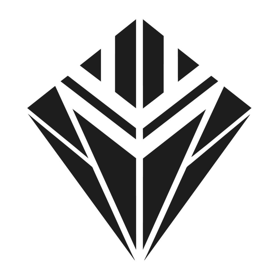 A sleek and modern logo featuring a black and white diamond design, A sleek and modern logo featuring clean lines and geometric shapes vector