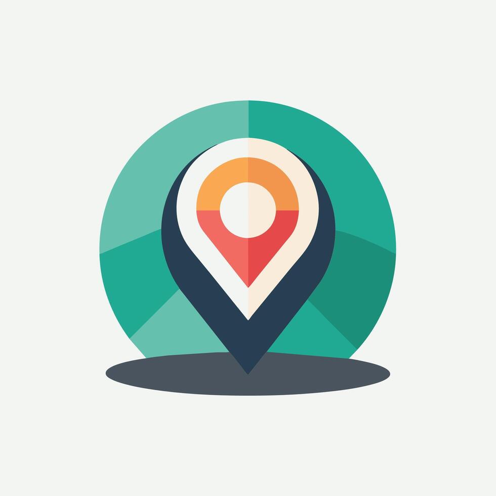 A minimalist map icon with a pin on it, symbolizing a specific location on a map, A sophisticated logo featuring a minimalist map pin icon vector