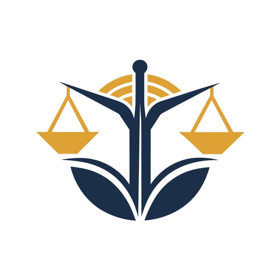 A balance scale against a backdrop of a bright sun, Craft a minimalist emblem that conveys expertise and reliability in legal consultancy vector