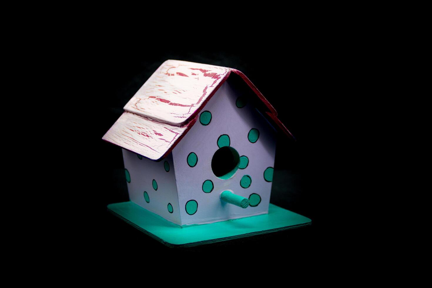 houses for birds made of wood and hand painted photo