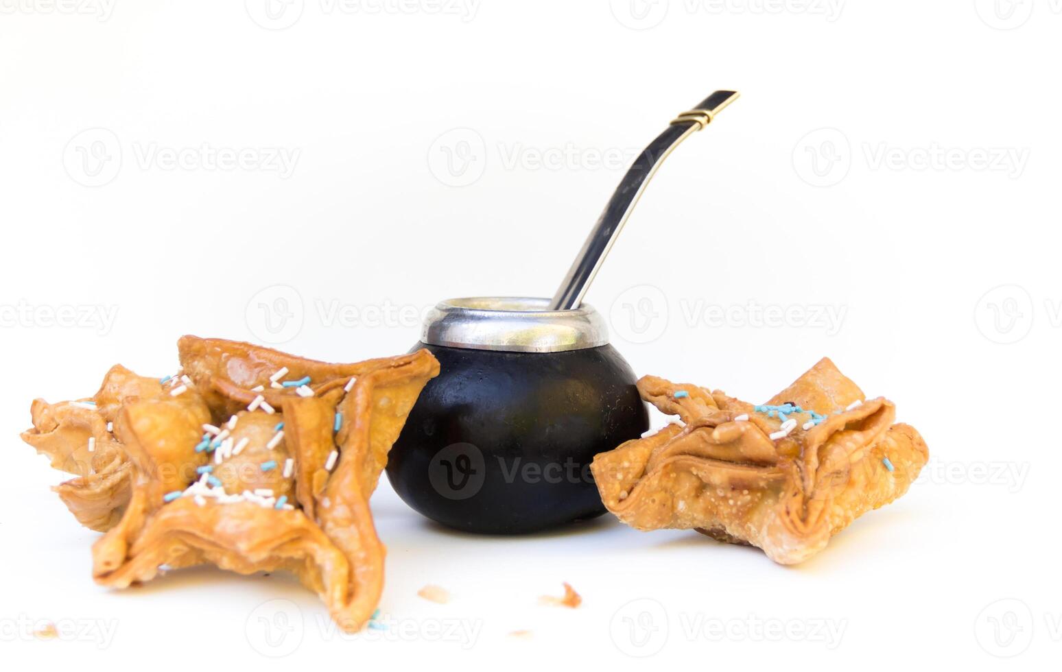 yerba mate and fried pastries, symbols of the Argentine tradition photo