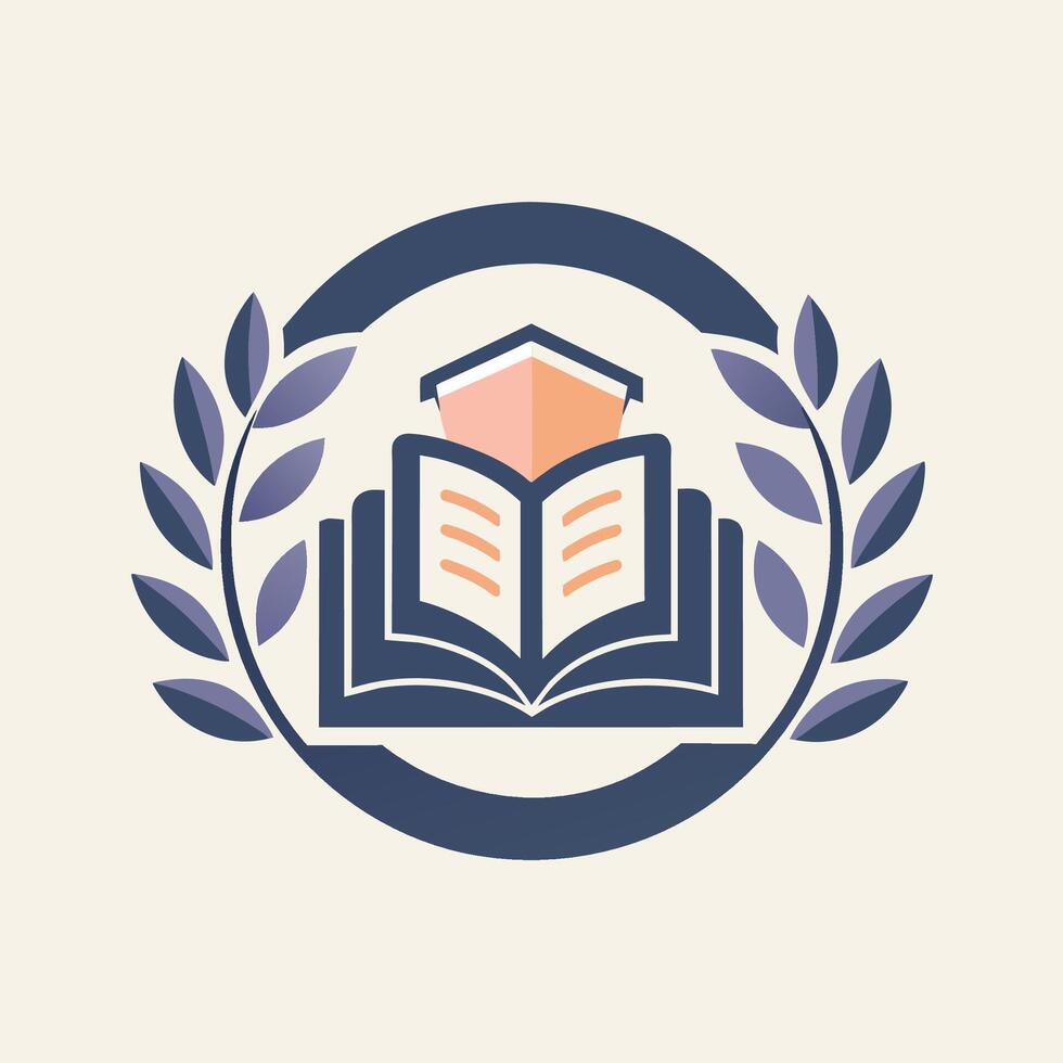 An open book lies on top of another book, creating a minimalist and artistic display, Design a minimalist logo for a boutique bookstore with just a small book icon vector