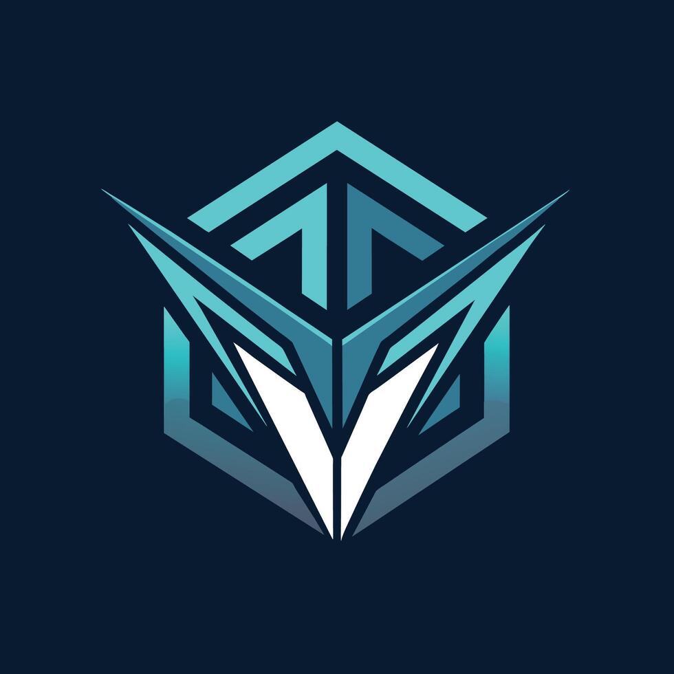 A modern blue and white logo stands out against a black background in a sleek geometric design, Design a sleek and modern logo with a geometric representation of a battery icon vector