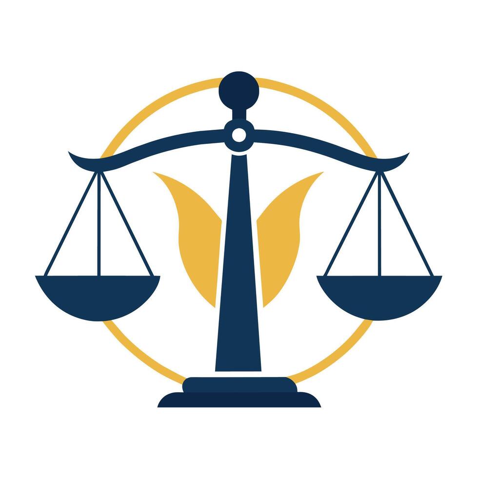 A leaf rests on top of a balance scale, symbolizing harmony and equilibrium, Create a minimalist logo featuring a balance scale to symbolize trust and integrity in investing vector