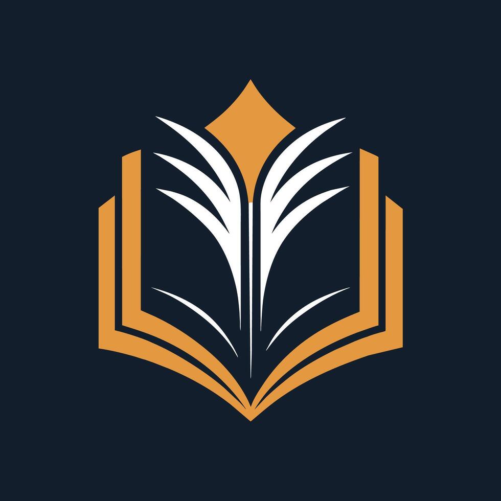 An open book resting on top of another closed book, Craft a clean and understated logo for a book publishing brand vector