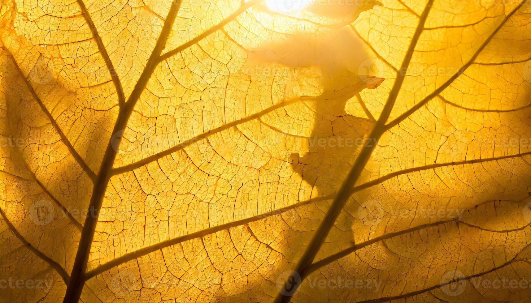 un cerca arriba de un hoja con el Dom brillante mediante foto