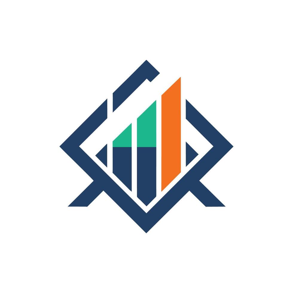 un geométrico logo diseño representando un empresa especializándose en proyecto administración software, sencillo y elegante logo para proyecto administración software empresa vector