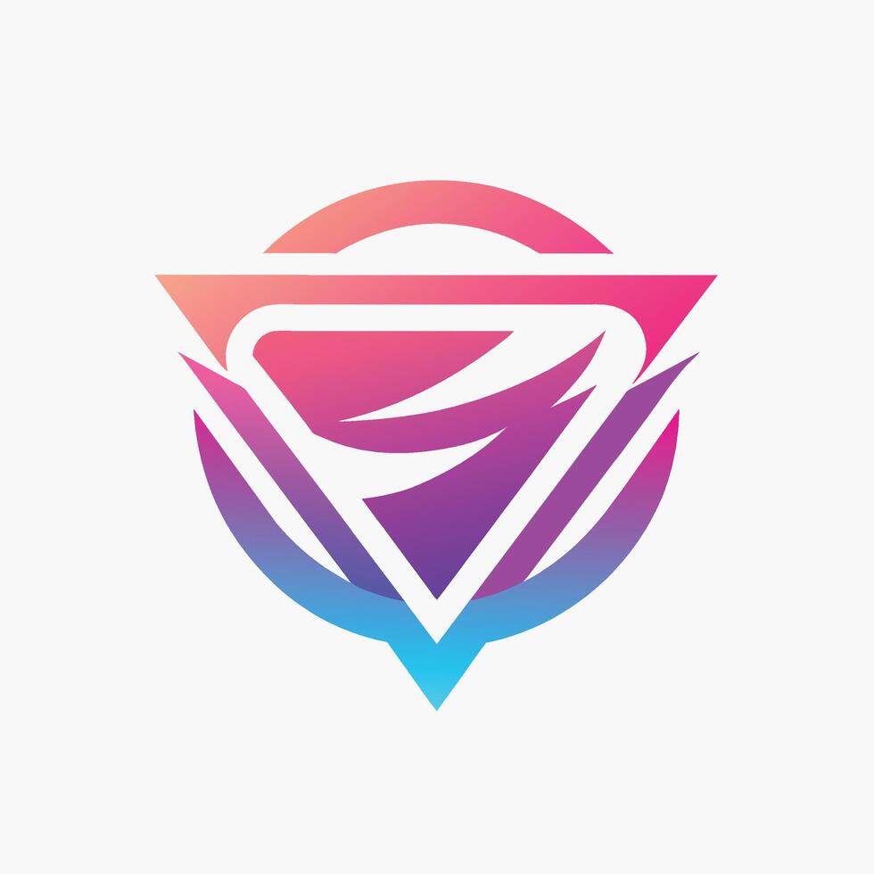 Vibrant logo featuring a bird perched atop it, with a blend of colors and subtle gradients, Minimalistic design with subtle gradients for a modern look vector