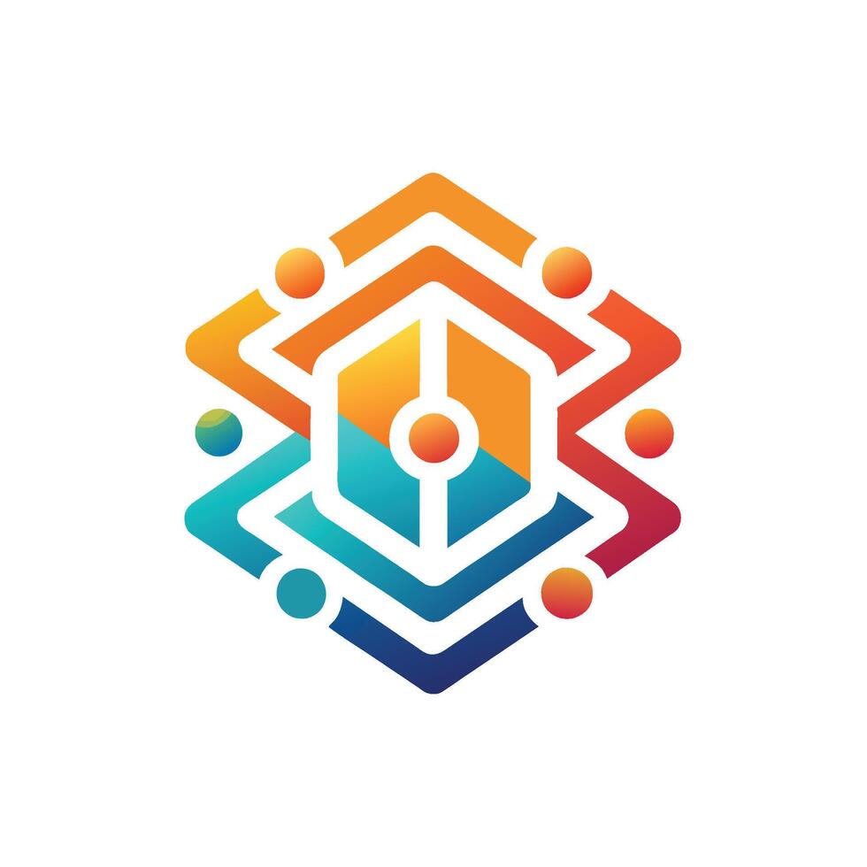 Abstract digital technology logo design for a company that sells products, Abstract digital technology logo design icon template vector