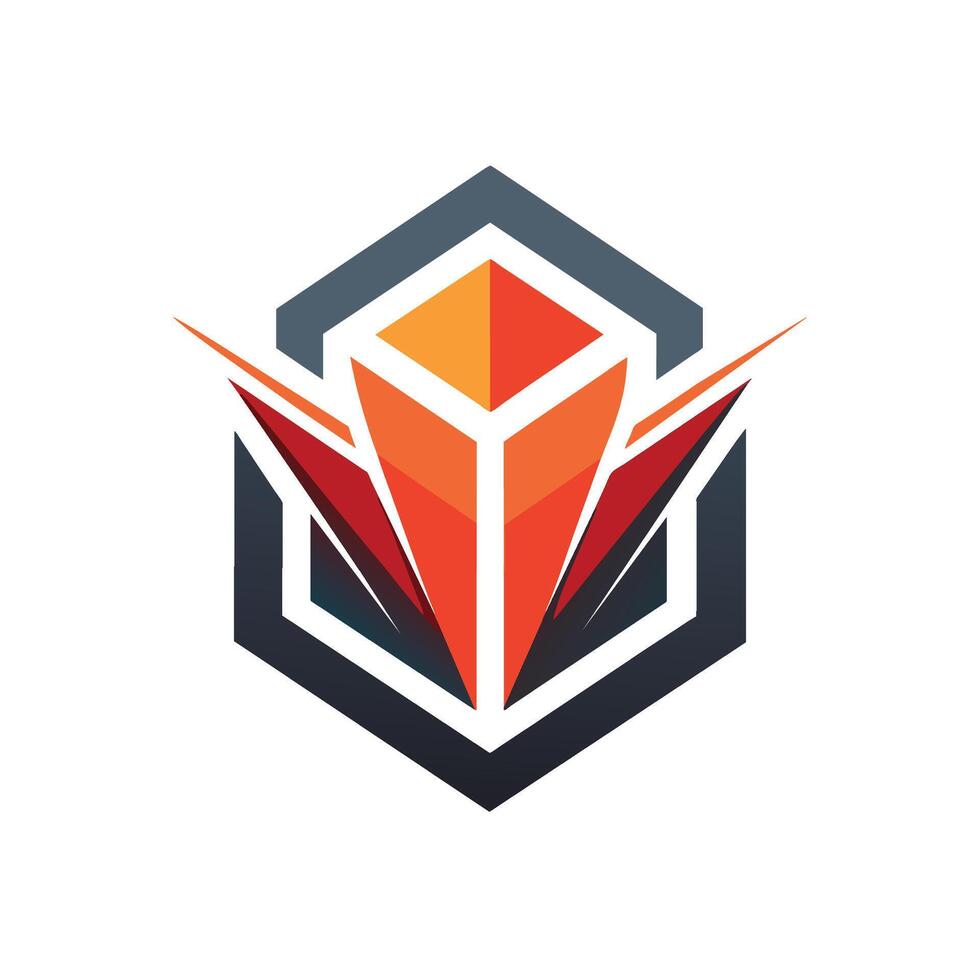 A geometric symbol representing a software development company with clean lines and modern design, Abstract graphic symbolizing software development, minimalist simple modern logo design vector
