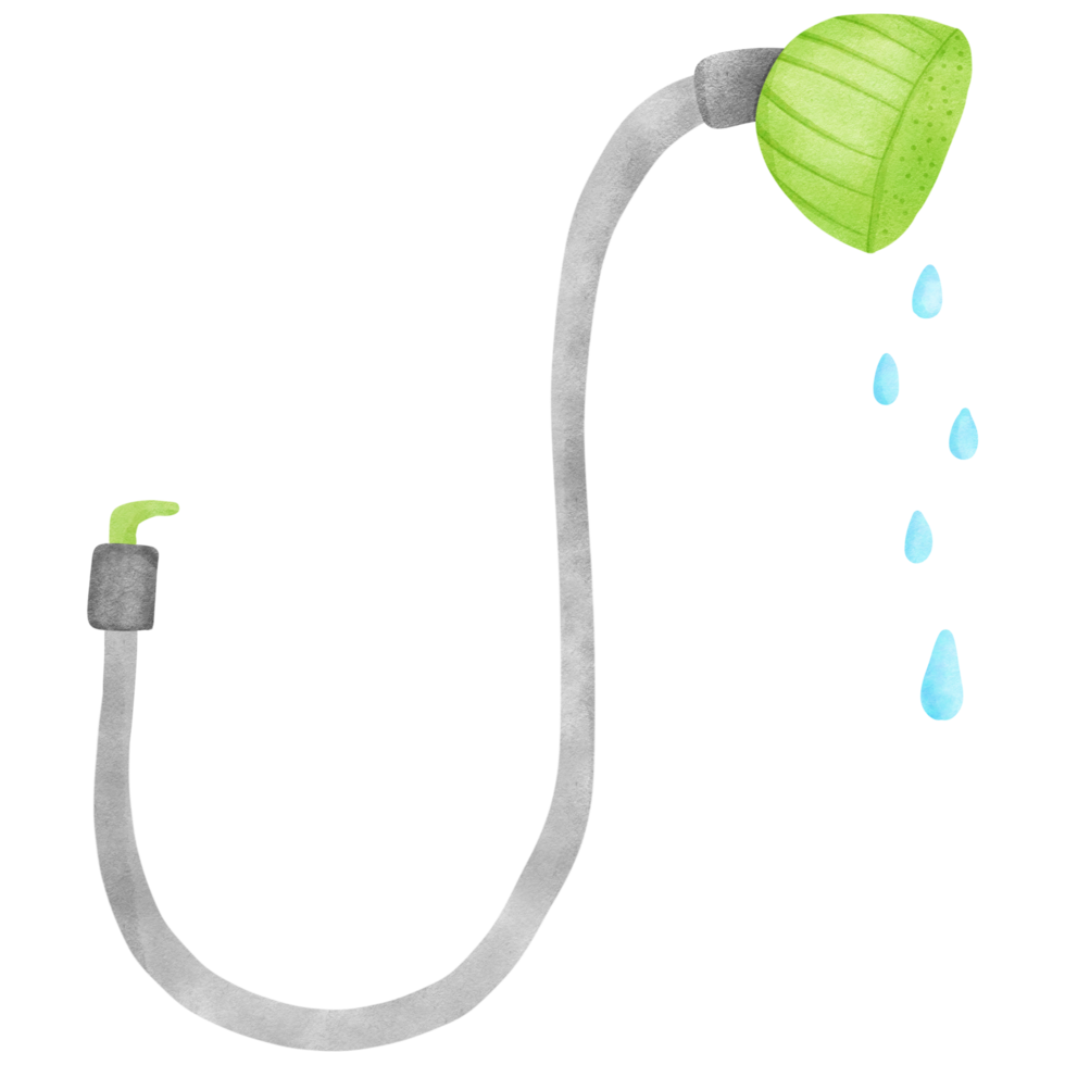 Green shower, drawing hand png