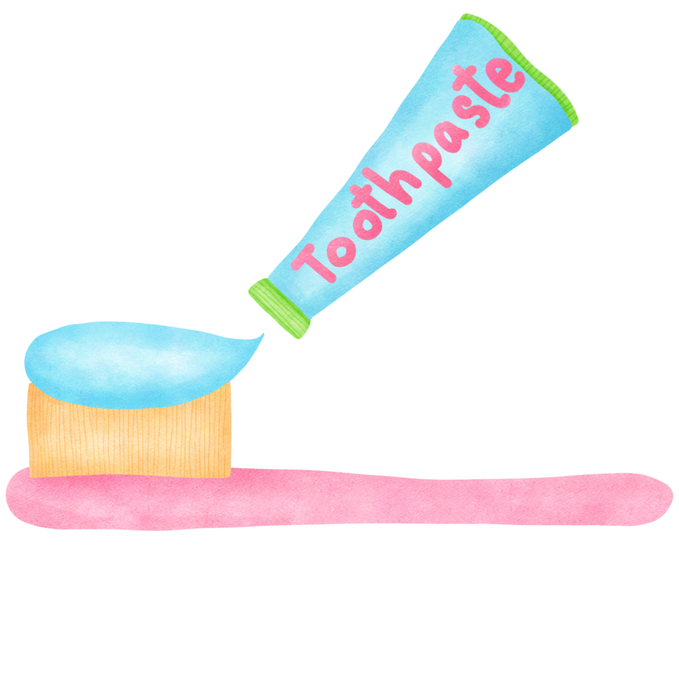 Toothbrush and toothpaste png