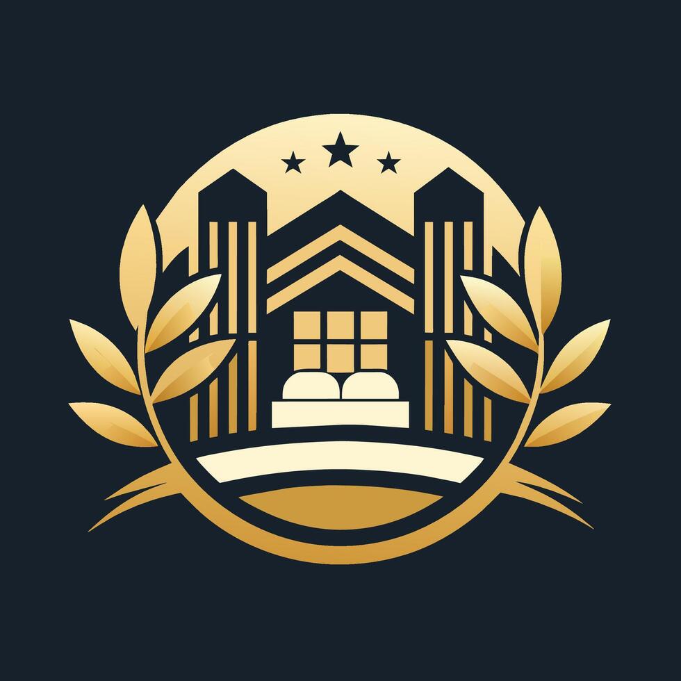 Minimalist logo design featuring a stylized R symbol for a hotel, A minimalist logo featuring a sleek, stylized lion silhouette vector