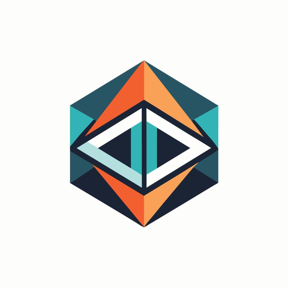 A logo featuring a hexagonal shape for a company branding, A logo design incorporating geometric shapes, minimalist simple modern logo design vector
