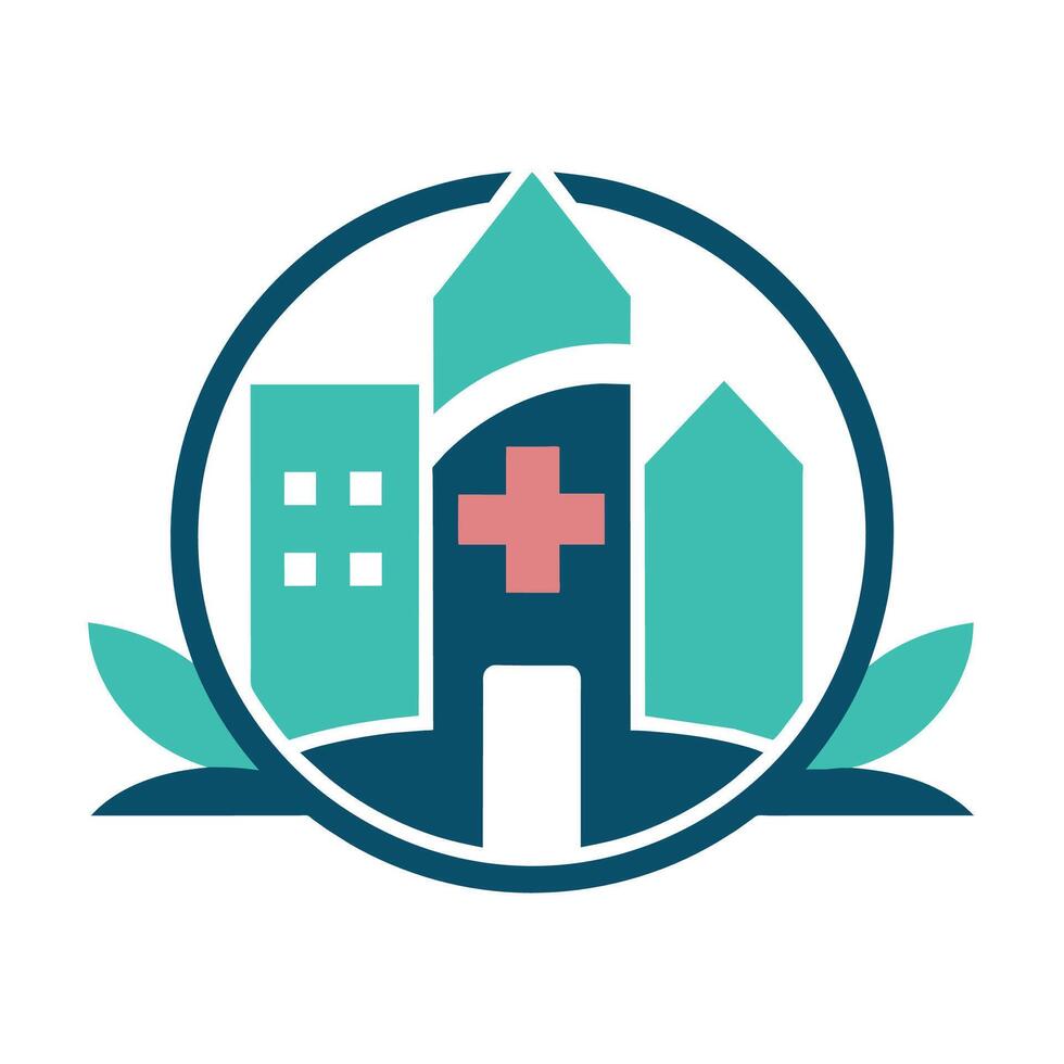 A minimalist logo symbolizing a hospitals commitment to comfort through sleek design and simplicity, A minimalist logo representing a hospital's comforting atmosphere vector