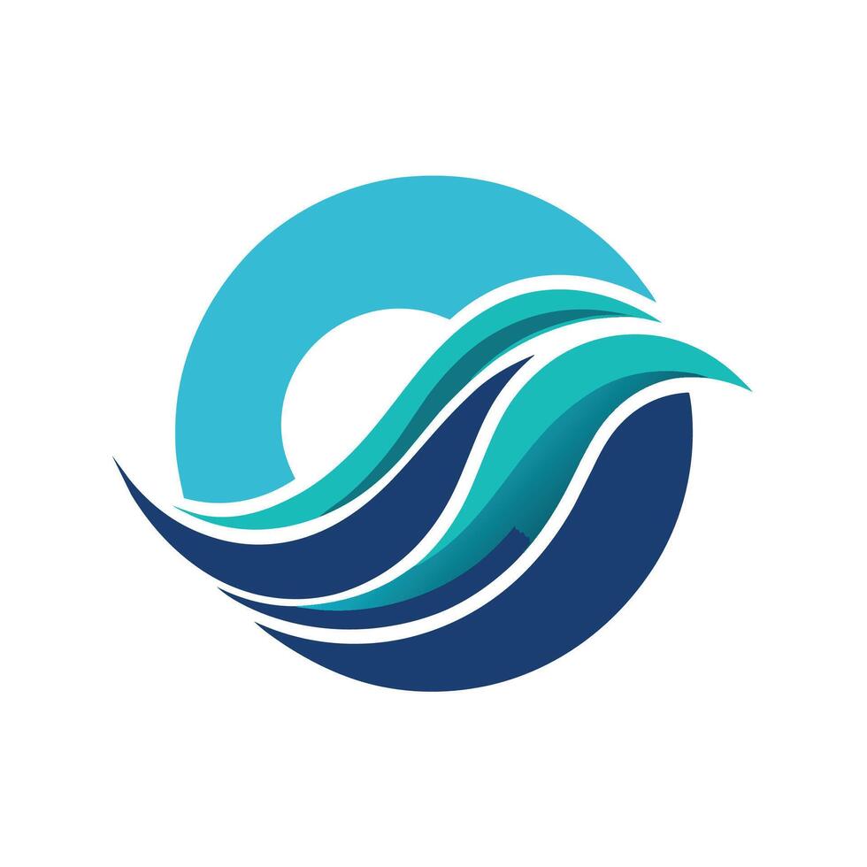 Minimalist logo design featuring a stylized wave, representing a water companys brand identity, A minimalist logo featuring a stylized factory silhouette vector
