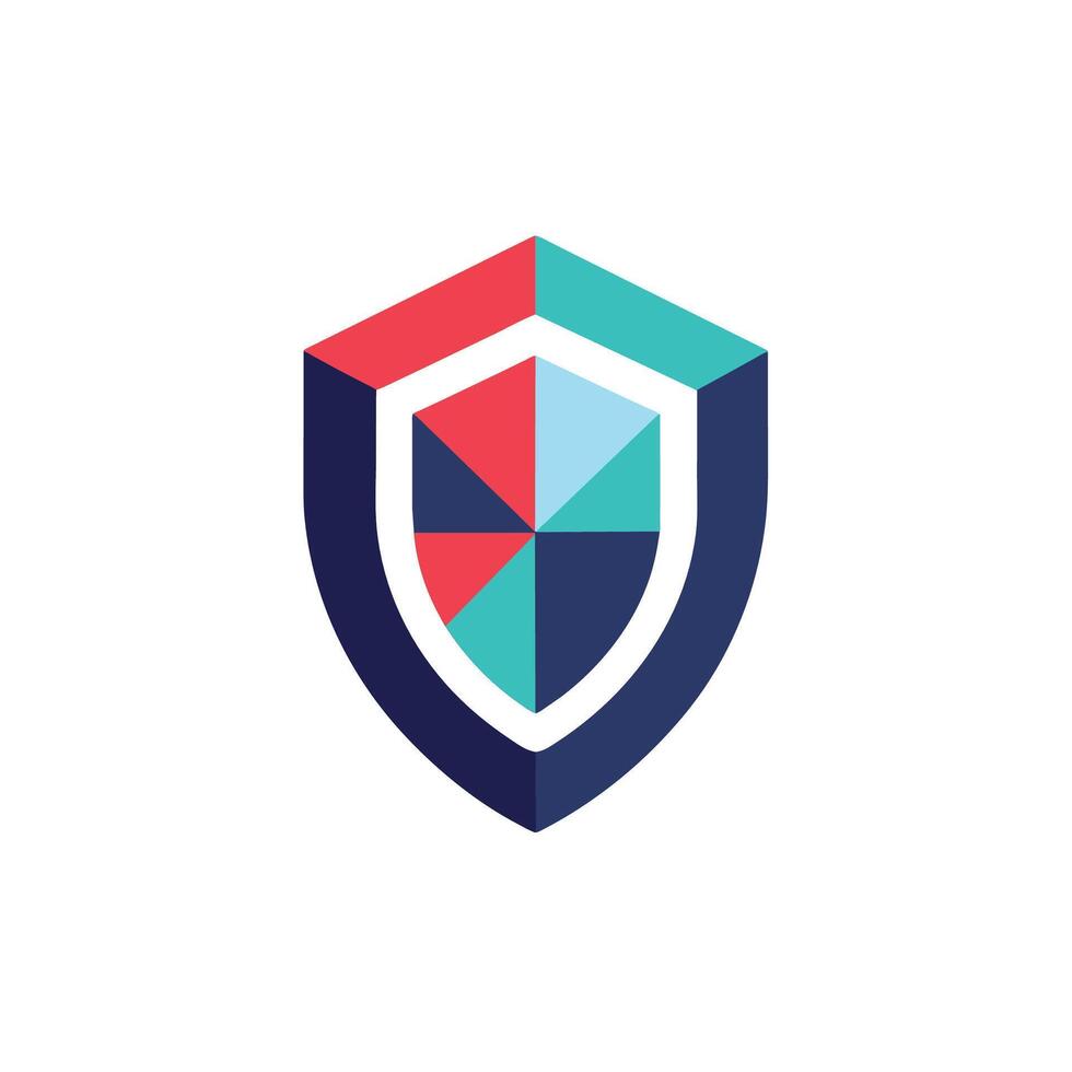 The logo features a shield symbolizing protection and security for a company in the security industry, Abstract representation of protection and security, minimalist simple modern logo design vector