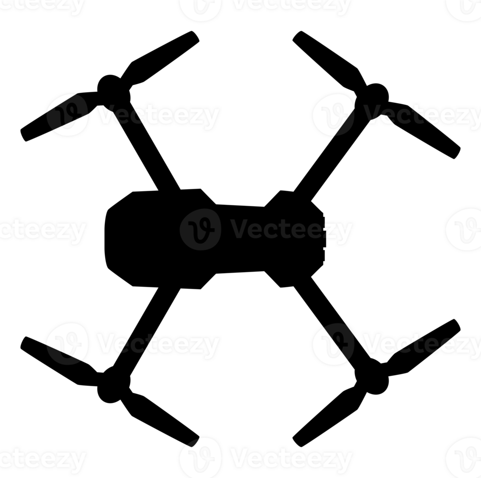 Drone Camera or UAV Silhouette, Flat Style, Can use for Art Illustration, Apps, Website, Pictogram, Logo Gram, or Graphic Design Element png