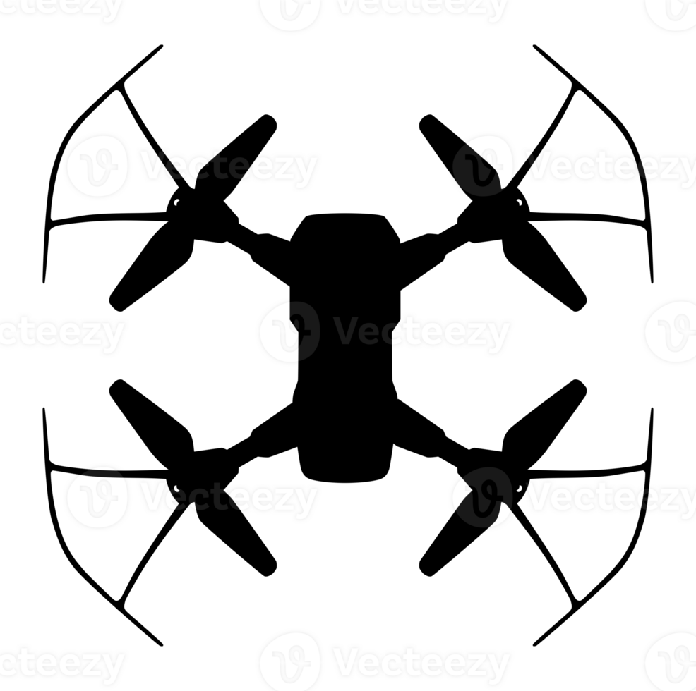 Drone Camera or UAV Silhouette, Flat Style, Can use for Art Illustration, Apps, Website, Pictogram, Logo Gram, or Graphic Design Element png